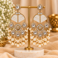 Kundan Pearl Statement Earring
