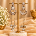 Traditional Kundan Chandbali Jhumka Earrings